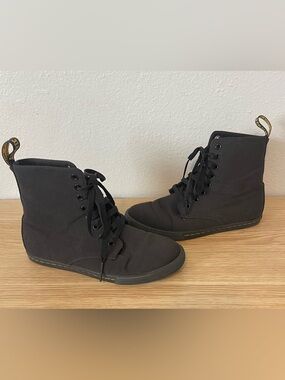 Dr. Martens Black Canvas High-Top Sneakers